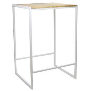 Table Mange debout Icub stile scandinave 60x70x107cm Blanc-Naturel