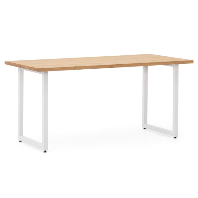 iCub Strong ECO Table à manger blanche en bois de pin massif finition naturelle Style industriel nordique Box Furniture