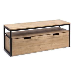 Meuble TV ECO Three avec étagère et conteneur  40x120x45 cm  Noir