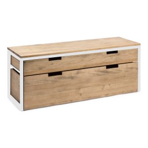 Meuble TV ECO Three avec tiroir et conteneur  40x120x45 cm  Blanc