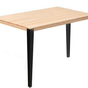 Table Mange debout Lunds 80X140x110cm  Noir-Naturel. Box Furniture